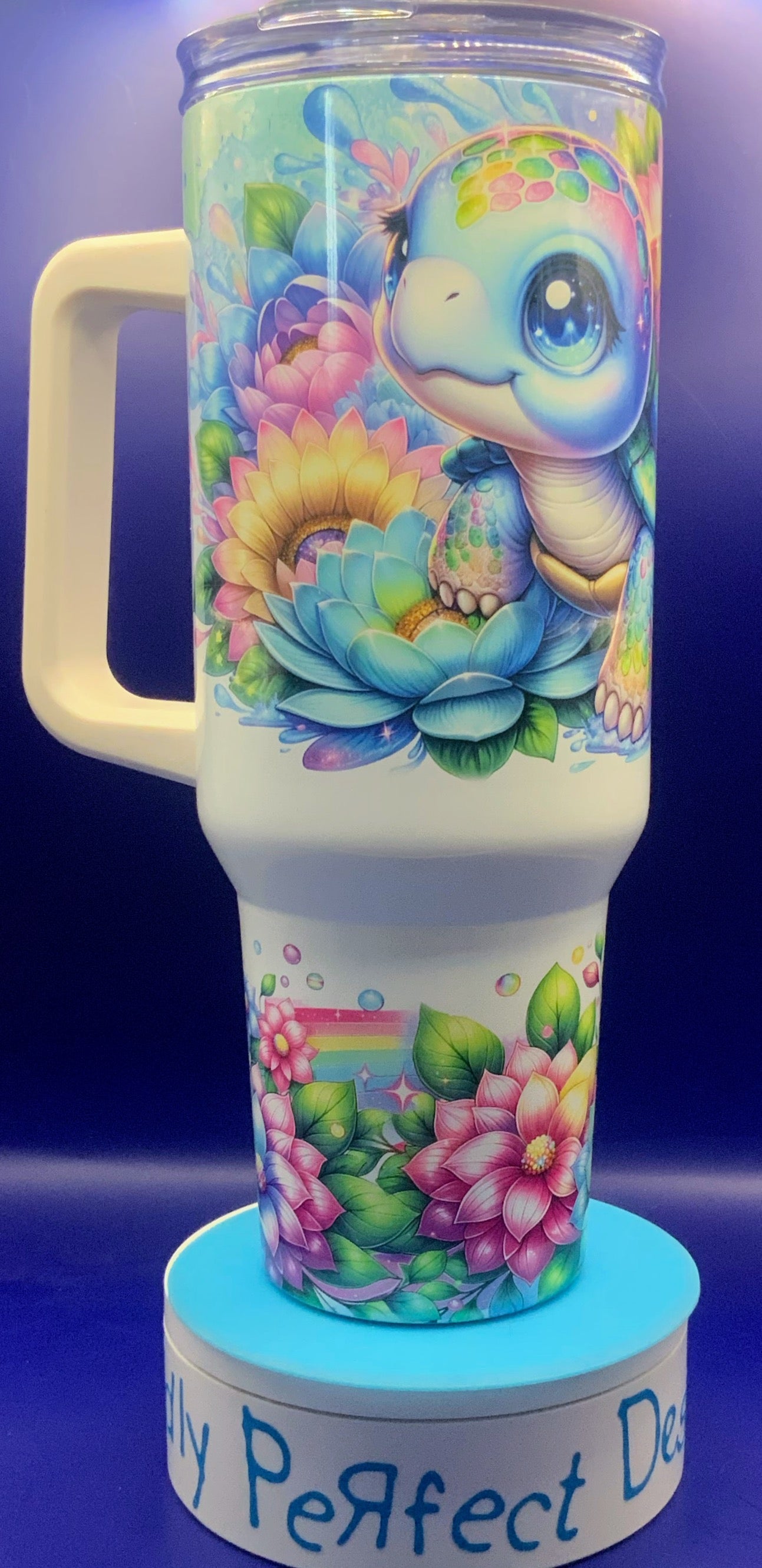 Spring Baby Turtle – 40 oz Insulated Tumbler | Cute Colorful Drinkware for Turtle Lovers
