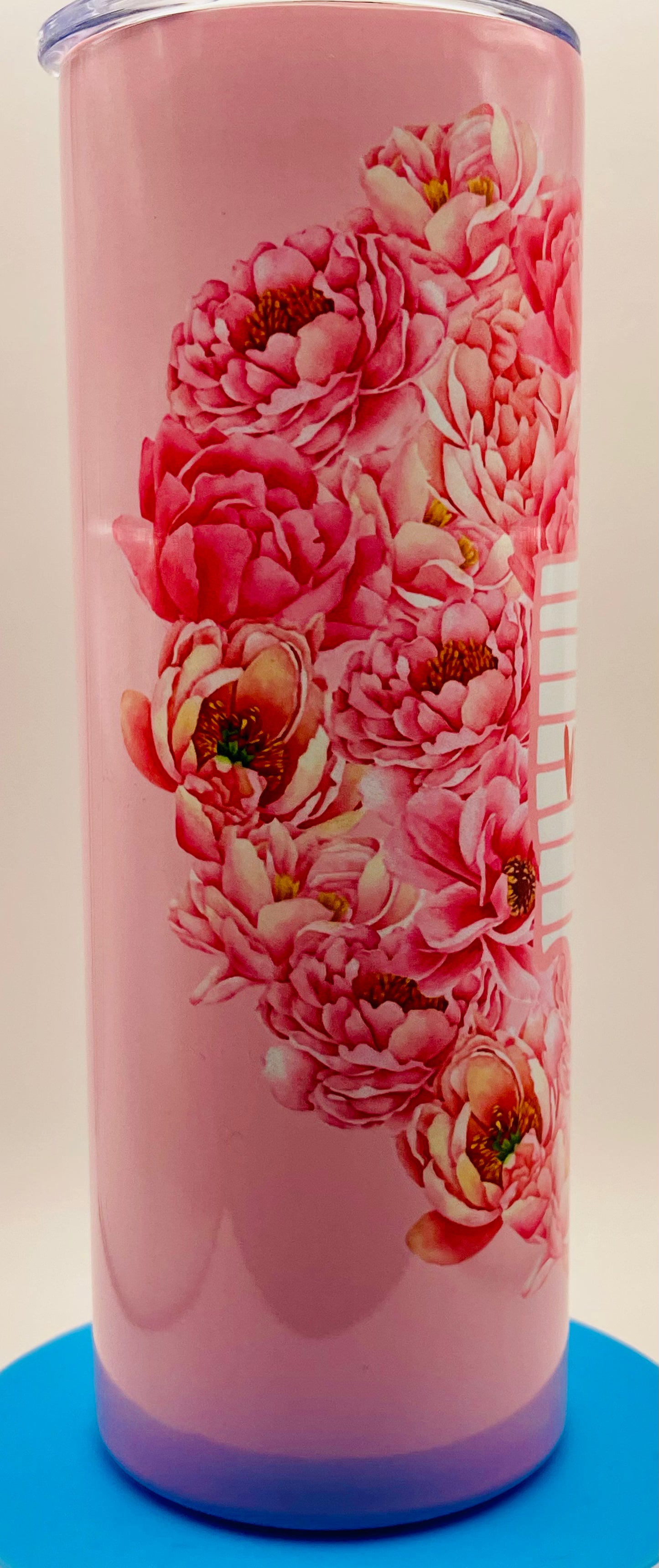 Be My Valentine Pink Flowers Tumbler