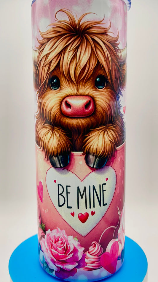 Be Mine Cute Cow 20oz Insulated Tumbler